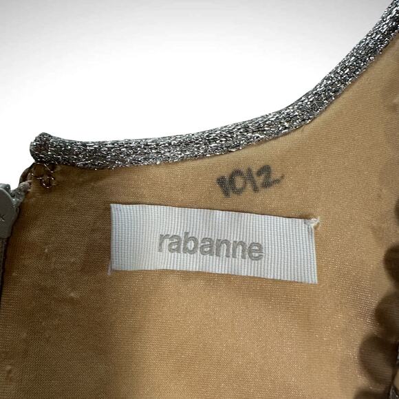 Paco Rabanne Silver Sequin Cut Out Gown Maxi Dress Size US 12 FR 44 Spring '24 - Picture 9 of 16